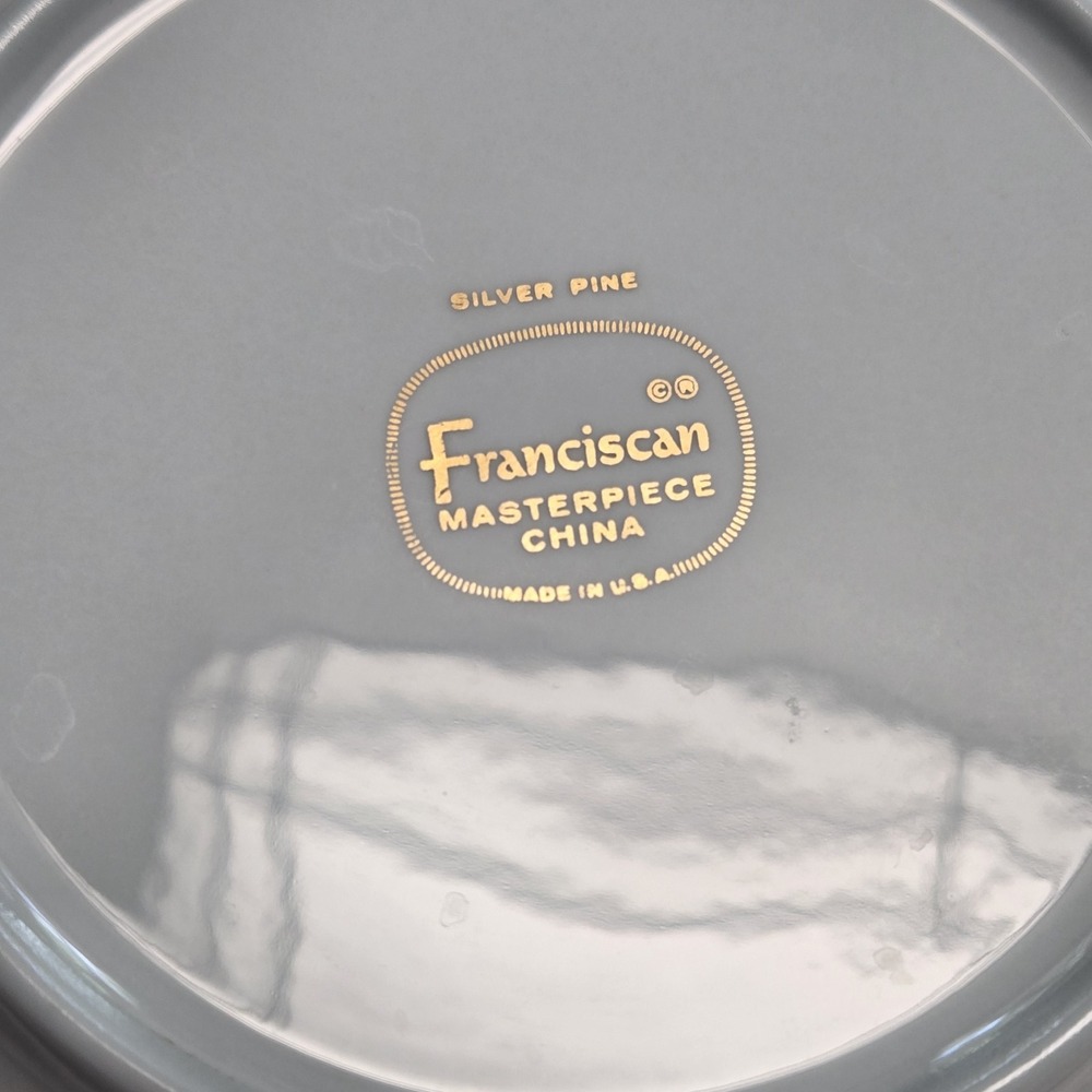 Franciscan SILVER PINE Atomic Coupe Soup Bowl 7 3/8", Mid Century Modern Vintage - Picture 5 of 7